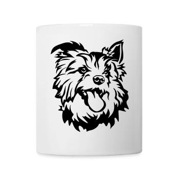 Australian Terrier Head - Mug - white - Front