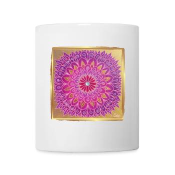 BlumenMandala HerzEnergie - Sonja Ariel von Staden - Tasse - Weiß - Vorne
