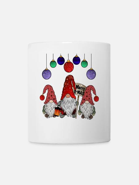Famille Gnome Elfes de Noël - Mug blanc - blanc