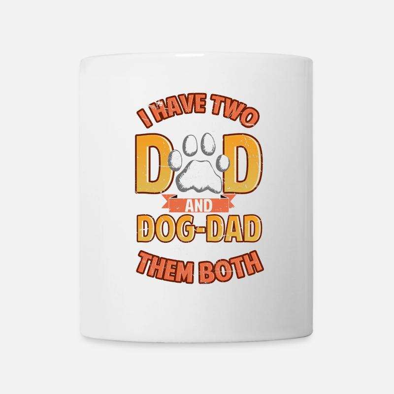 J’ai deux titres Papa et Papa chien - Mug blanc - blanc