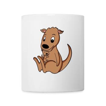 Grossesse familiale - Kangourou avec bébé - Mug blanc - blanc - Devant