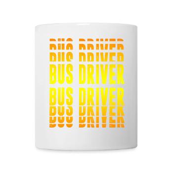 Conception de conducteurs de bus - Mug blanc - blanc - Devant