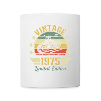 Vintage 1975 Retro Motorrad Geburtstagsgeschenk - Tasse - Weiß - Vorne