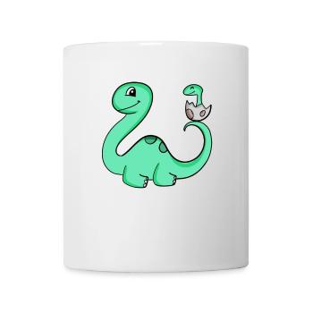 Dinosaur with baby dinosaur - Mug - white - Front
