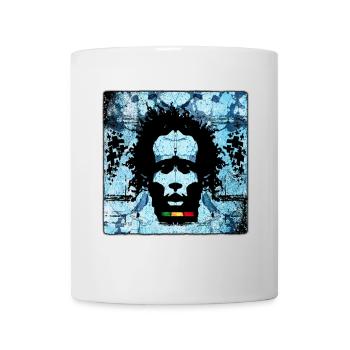 Reggae Man Portrait with Graffiti Style - Mug - white - Front