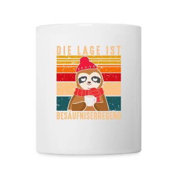 Die Lage Ist Besäufniserregend Faultier Punsch - Tasse - Weiß - Vorne