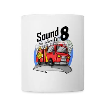 8 ans Jeune voiture de pompiers - Mug blanc - blanc - Devant