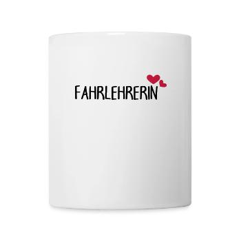 Fahrlehrerin Herz - Tasse - Weiß - Vorne