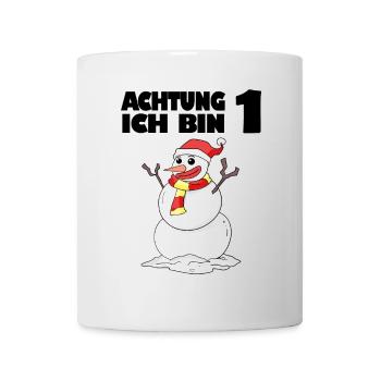 1.Geburtstag 1 Jahre alt Schneemann Geschenk - Tasse - Weiß - Vorne