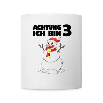 3.Geburtstag 3 Jahre alt Schneemann Geschenk - Tasse - Weiß - Vorne
