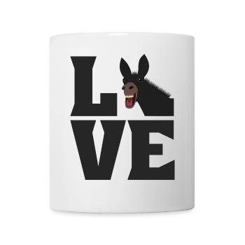 LOVE Muli Donkey Love mule horse - Mug - white - Front