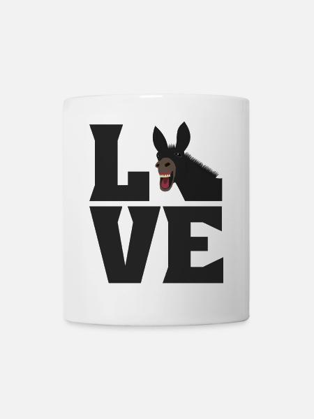LOVE Muli Donkey Love mule horse - Mug - white