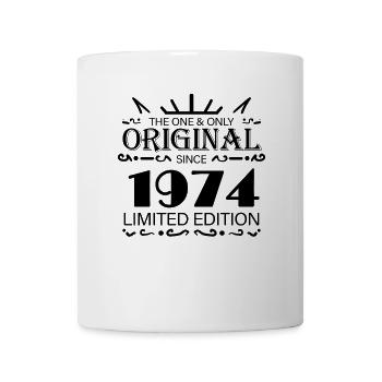 1974 - Baujahr 1974 - Jahrgang 1974 - Tasse - Weiß - Vorne