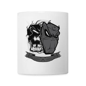 Masque du diable - Mug blanc - blanc - Devant