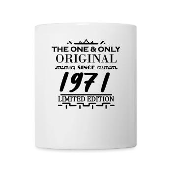1971 - Baujahr 1971 - Jahrgang 1971 - Tasse - Weiß - Vorne