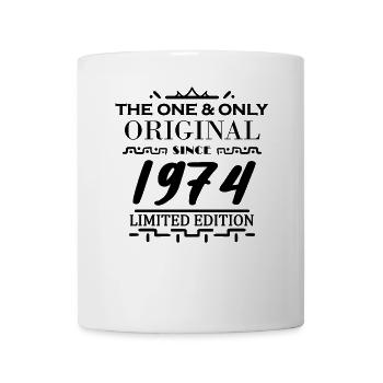 1974 - Baujahr 1974 - Jahrgang 1974 - Tasse - Weiß - Vorne