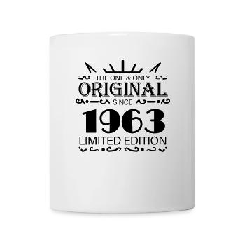 1963 - Baujahr 1963 - Jahrgang 1963 - Tasse - Weiß - Vorne