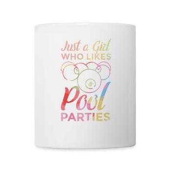 Poolbillard Mädchen - Tasse - Weiß - Vorne