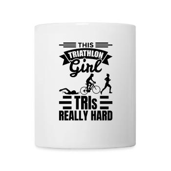 Triathlet Mädchen - Tasse - Weiß - Vorne