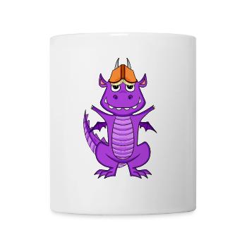 Bücher Drache Drachen - Tasse - Weiß - Vorne