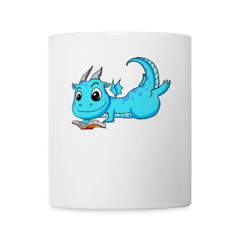 Bücher Drache Drachen - Tasse - Weiß - Vorne