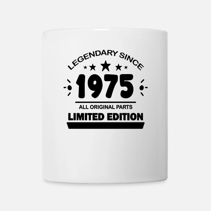 Année de construction 1975 - né en 1975 - Mug blanc - blanc