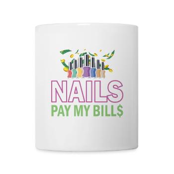 Nails Pay My Bills Manucure - Mug blanc - blanc - Devant