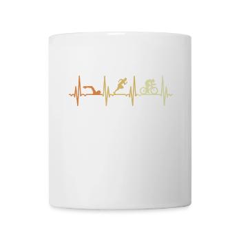 Triathlon Herzlinie - Tasse - Weiß - Vorne