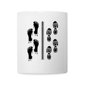 Fußabdruck eines Triathleten - Tasse - Weiß - Vorne