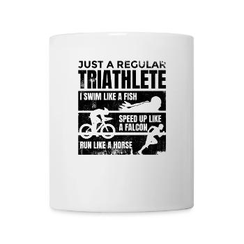 Triathlète moyen - Mug blanc - blanc - Devant