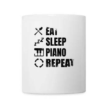 Eat Sleep Piano Repeat - Mug - white - Front