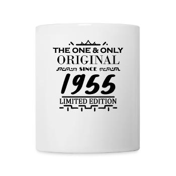 1955 - Baujahr 1955 - Jahrgang 1955 - Tasse - Weiß - Vorne