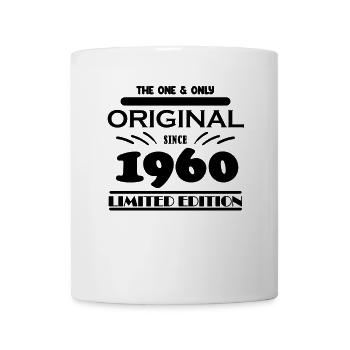 1960 - Baujahr 1960 - Jahrgang 1960 - Tasse - Weiß - Vorne