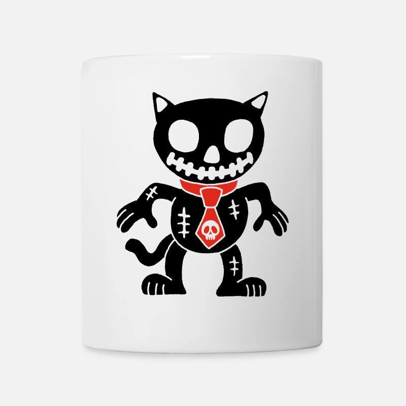 Chat noir poupée vaudou - Mug blanc - blanc