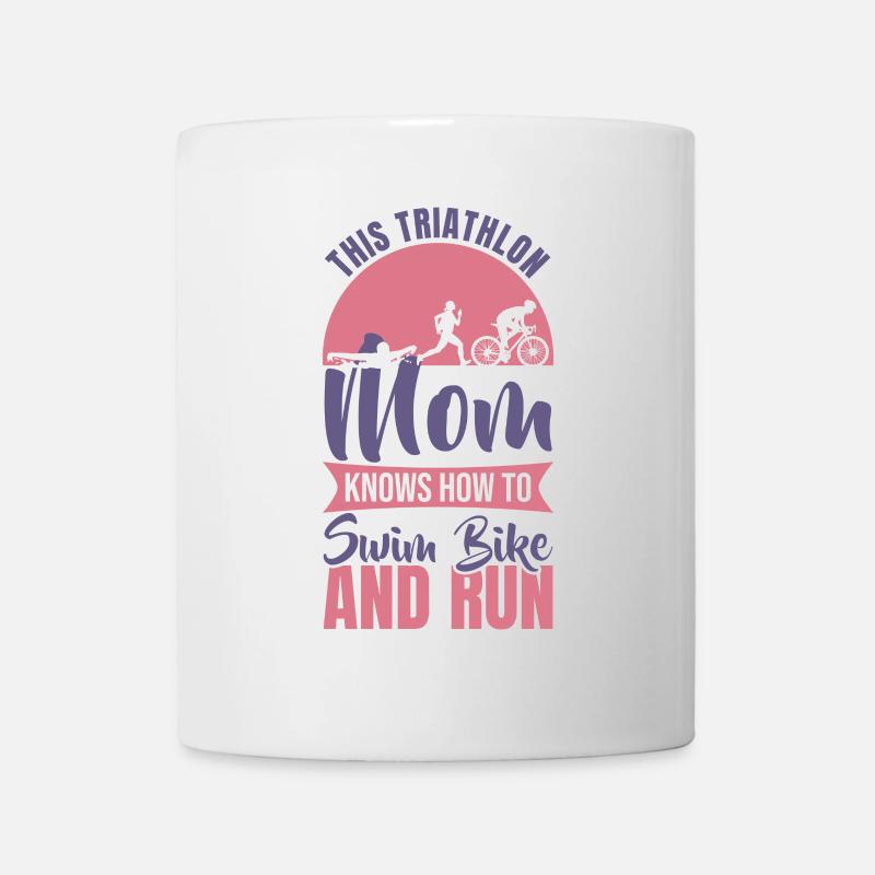Maman triathlon - Mug blanc - blanc