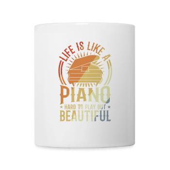 Klavierliebhaber Spruch - Tasse - Weiß - Vorne