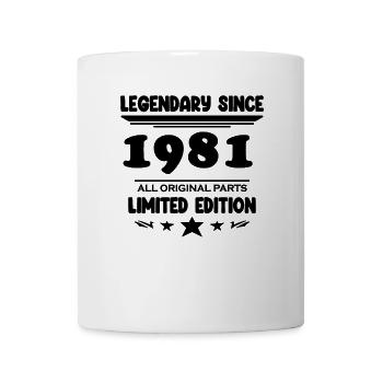 1981 - Jahrgang 1981 - Baujahr 1981 - Tasse - Weiß - Vorne