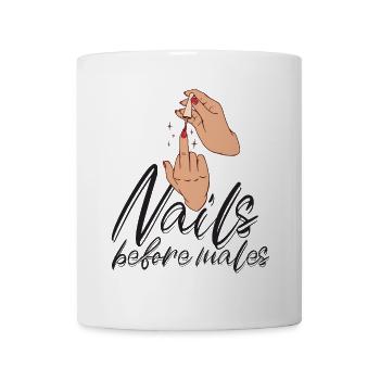 Nägel Vor Männern Nageldesignerin - Tasse - Weiß - Vorne