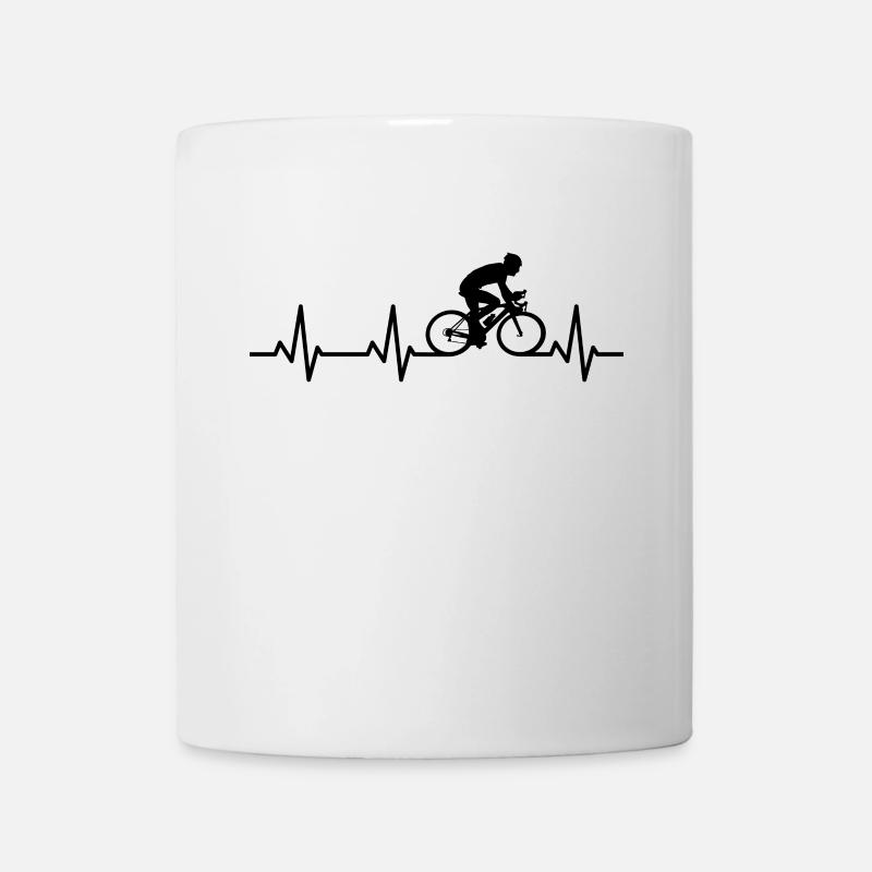 Radfahrer Herzlinie - Tasse - Weiß