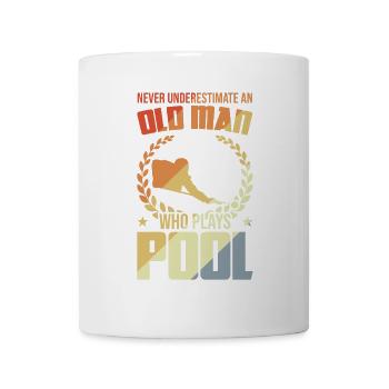 Alten Mann der Poolbillard spielt - Tasse - Weiß - Vorne