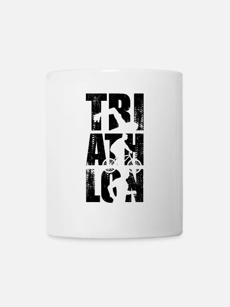 Radfahren Schwimmen Laufen - Tasse - Weiß