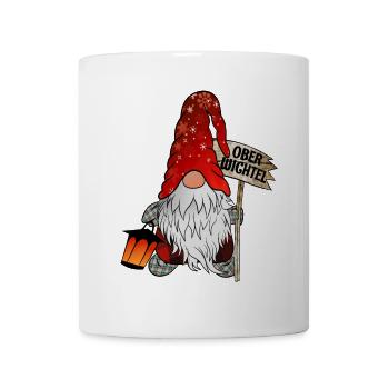 Ober Wichtel Weihnachts Gnom - Tasse - Weiß - Vorne
