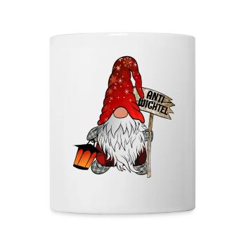 Anti Wichtel Weihnachts Zwerg - Tasse - Weiß - Vorne