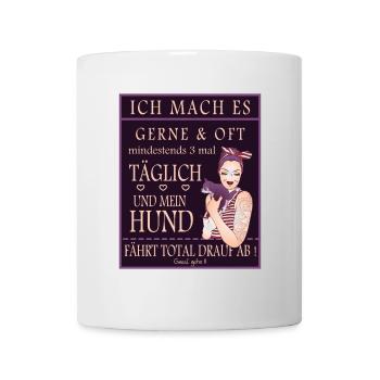 Hunde Tage gassi gehn - Tasse - Weiß - Vorne