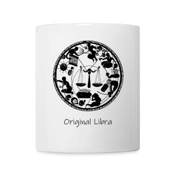 Sternzeichen Waage 001 schwarz - Tasse - Weiß - Vorne