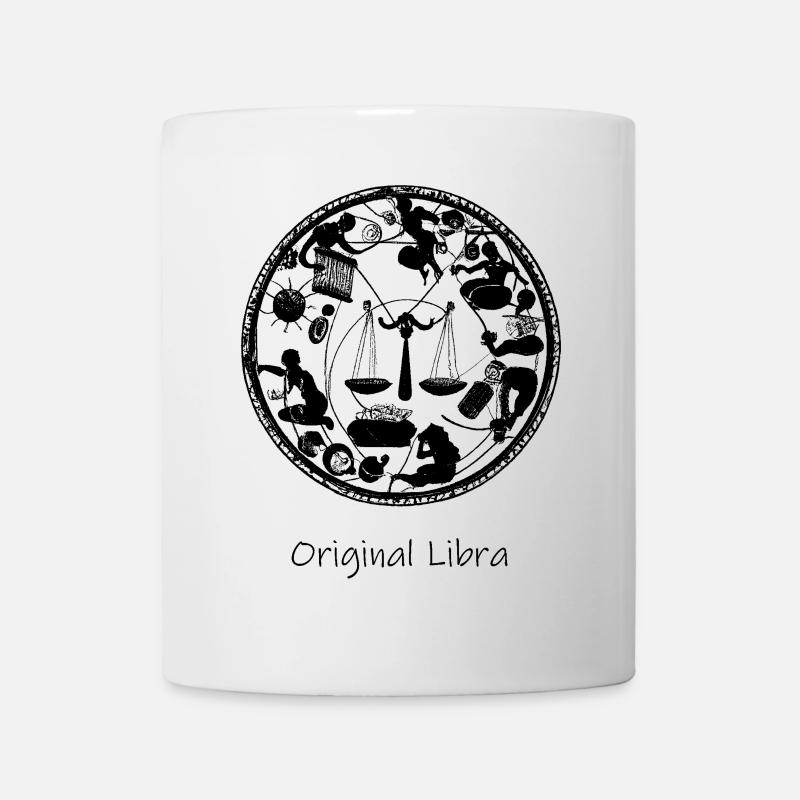 Signe du zodiaque Balance 001 noir - Mug blanc - blanc