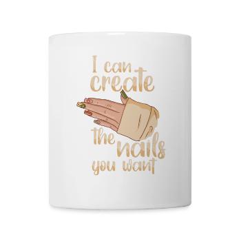 I create the nails you want manicure - Mug - white - Front