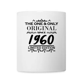 1960 - Baujahr 1960 - Jahrgang 1960 - Tasse - Weiß - Vorne