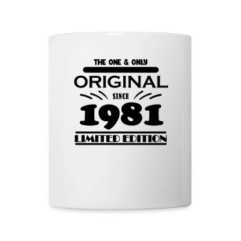 1981 - Baujahr 1981 - Jahrgang 1981 - Tasse - Weiß - Vorne