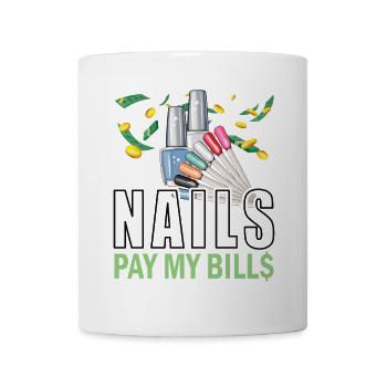 Nägel Zahlen Meine Rechnungen Maniküre - Tasse - Weiß - Vorne